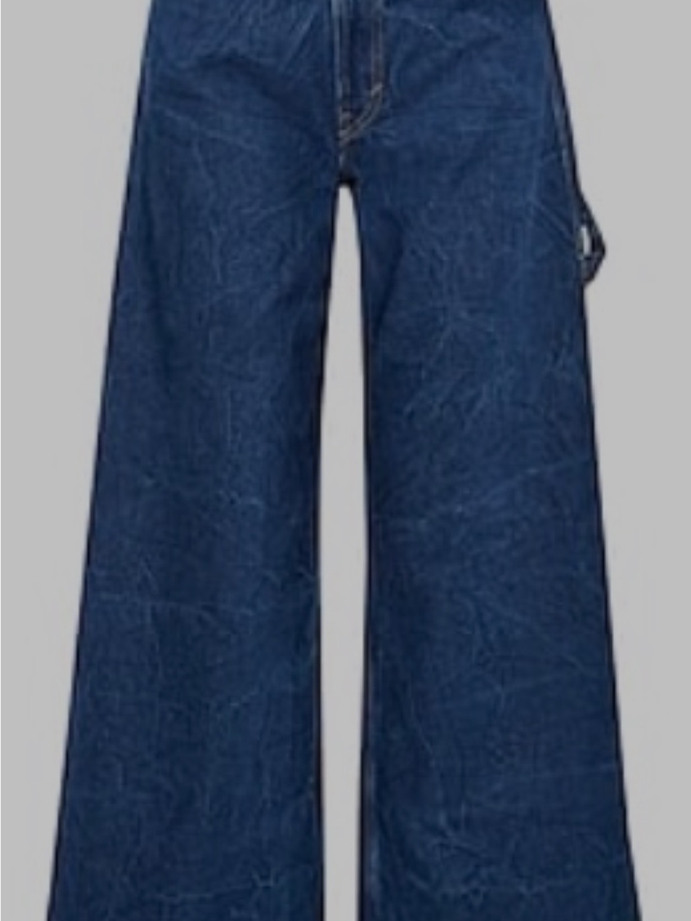 Aries Wide-Leg Dark Blue Denim Pants